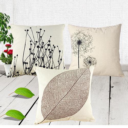 Home Decor Simple Casaul Beige Background Cotton Linen Pillow Cover Case Cushion - MRSLM