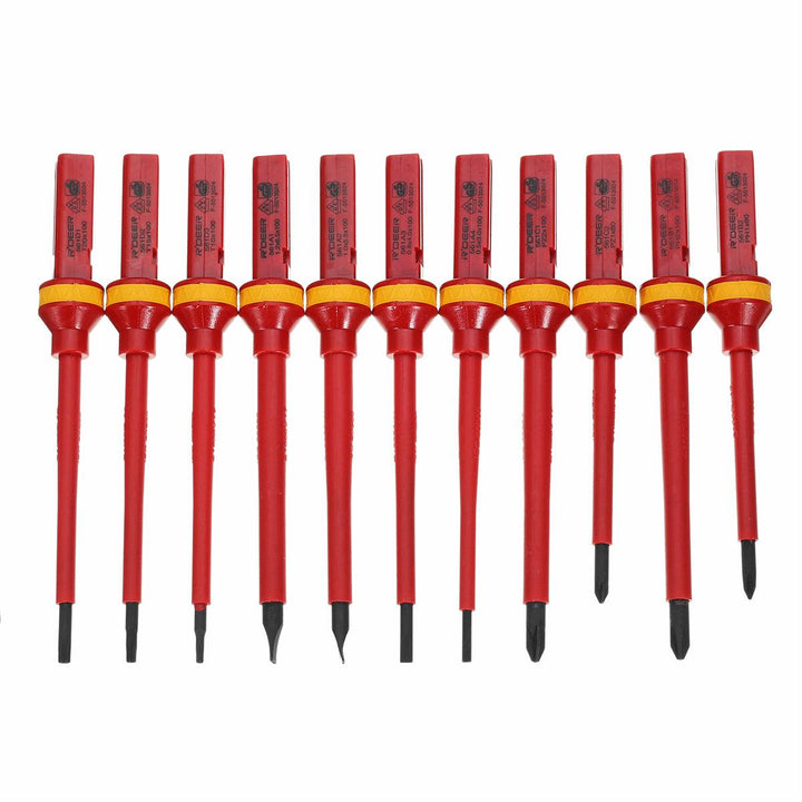 13Pcs 1000V Electronic Insulated Screwdriver Set Phillips Slotted Torx CR-V Screwdriver Hand Tools - MRSLM