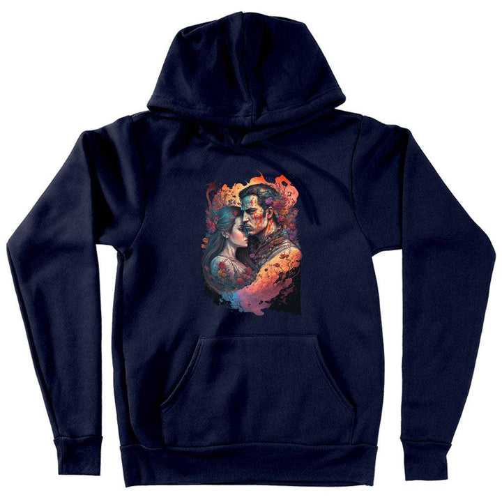 Floral Print Hooded Sweatshirt - Love Hoodie - Graphic Hoodie - MRSLM