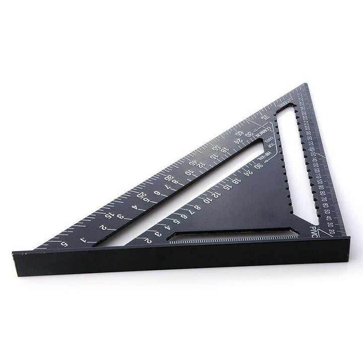 7/12'' Metric Aluminum Alloy Speed Square Triangle Angle Protractor Guide Ruler - MRSLM