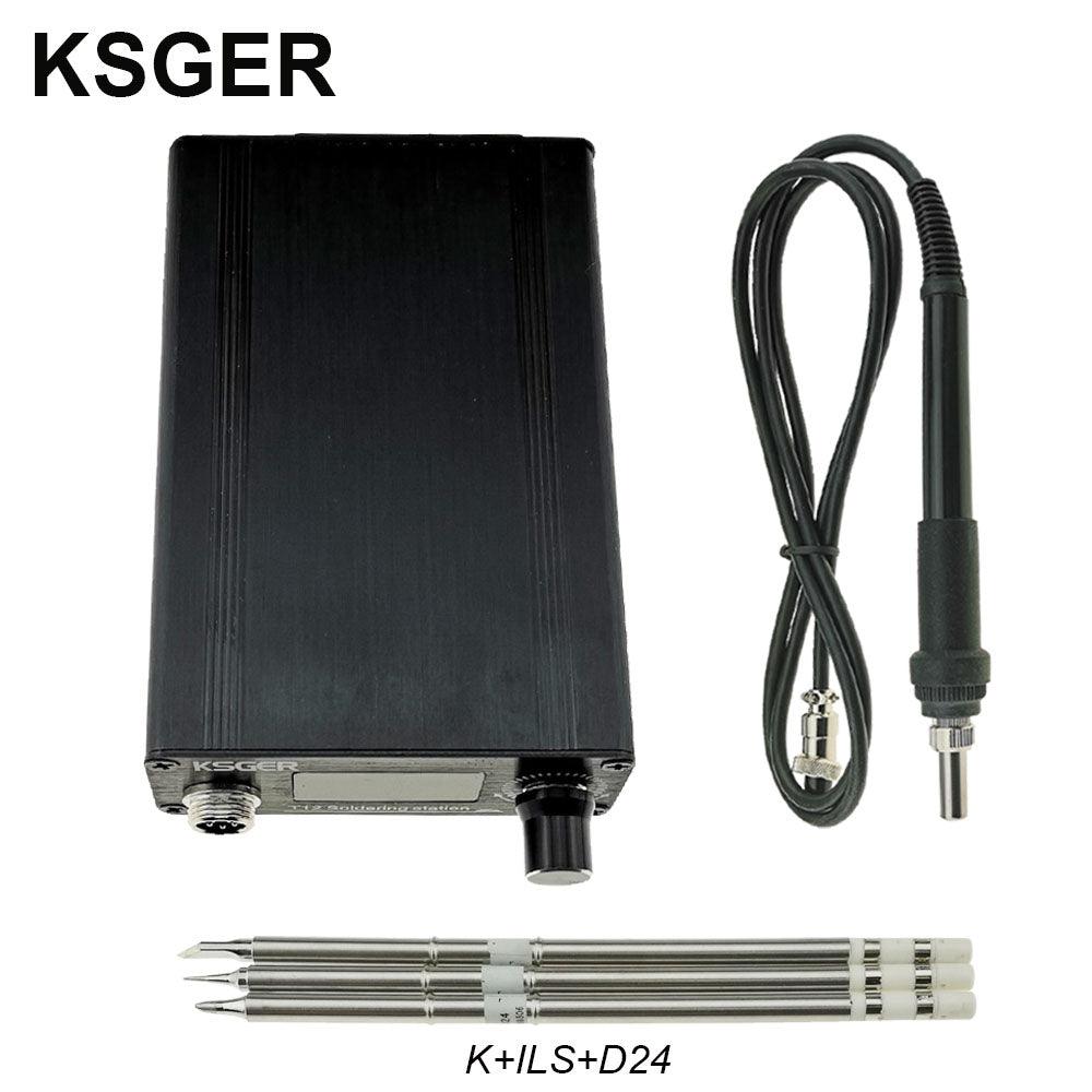 KSGER T12 STM32 V3.1S Welding Soldering Iron Station OLED DIY Plastic Handle Electric Tools Quick Heating T12 Iron Tips 8s Tins 907 9501 Handle with 3Pcs T12 Tips - MRSLM