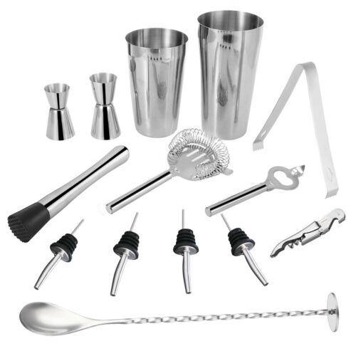 Cocktail Shaker Set Maker Mixer Martini Spirits Bar Strainer Bartender Kit Tools - MRSLM