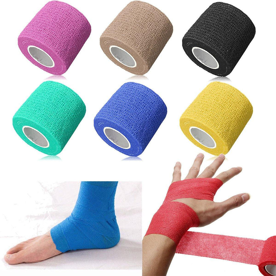 450x5cm Waterproof First Aid Self-Adhesive Elastic Bandage Muscle Care Gauze Tape - MRSLM