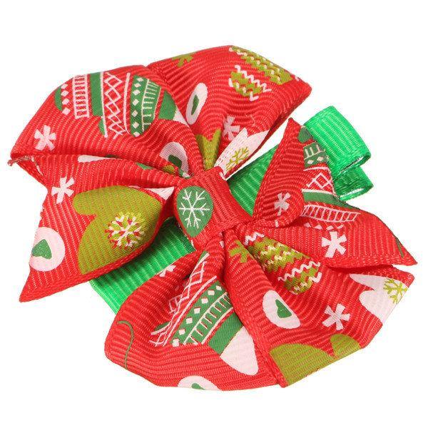 Lovely Girls Baby Christmas Hairpins Bowknot Hair Clips Xmas Accessories 6 Different Patterns - MRSLM