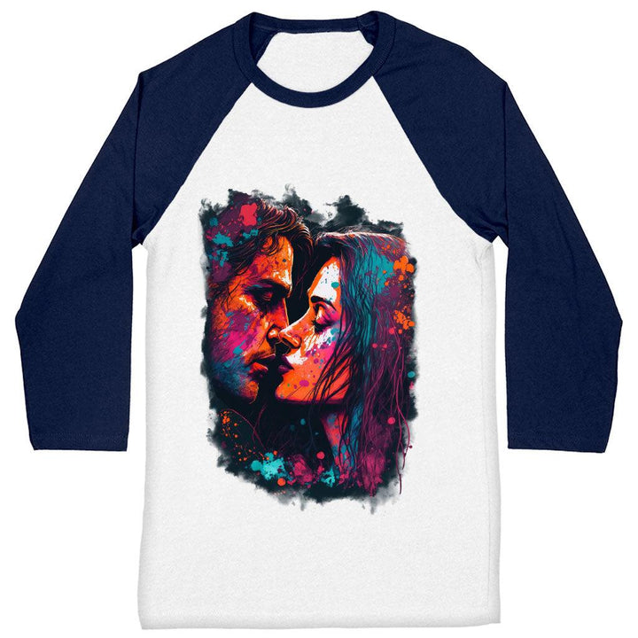 Paint Baseball T-Shirt - Kiss Art T-Shirt - Colorful Baseball Tee - MRSLM