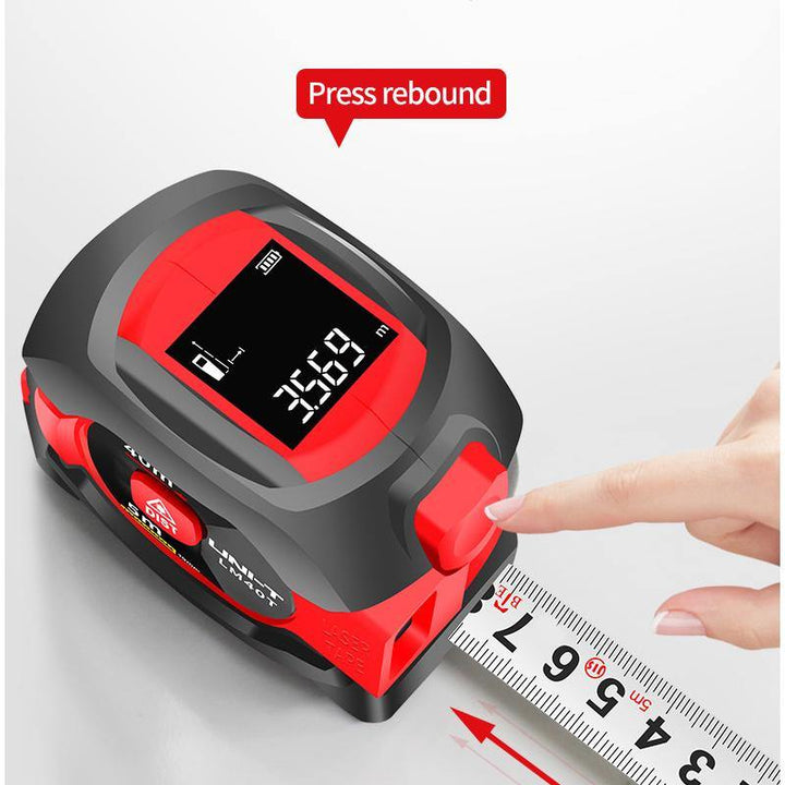 UNI-T Laser Measuring Tape Measur Digital Distance Meter Rangefinder Retractabl Laser Ruler Trena a Laser Professional (Black) - MRSLM