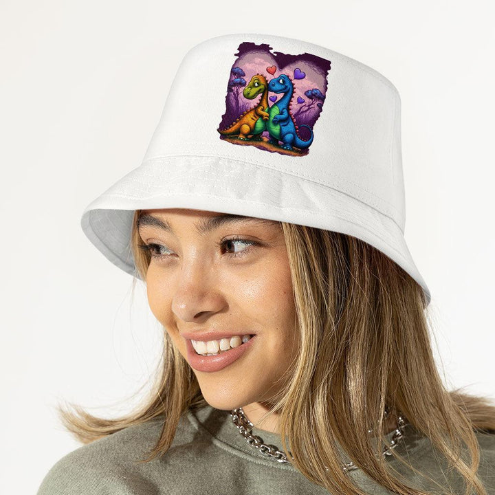 Love Bucket Hat - Dinosaur Hat - Colorful Bucket Hat - MRSLM
