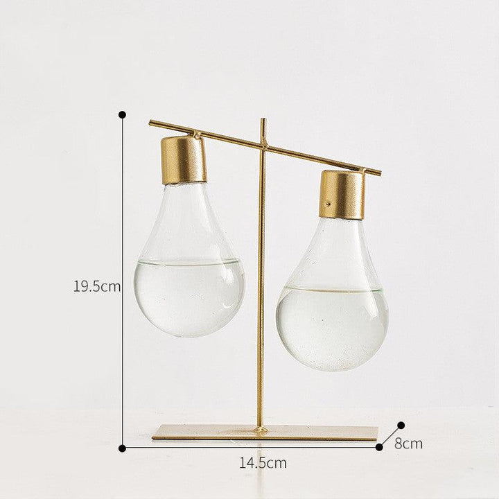 Wrought iron glass hydroponic vase - MRSLM