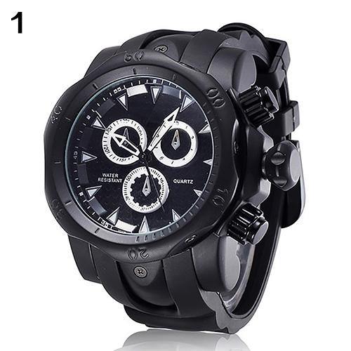 Men Fashion Casual Sport Cool Silicone Strap Military Luxury Quartz Wrist Watch - MRSLM