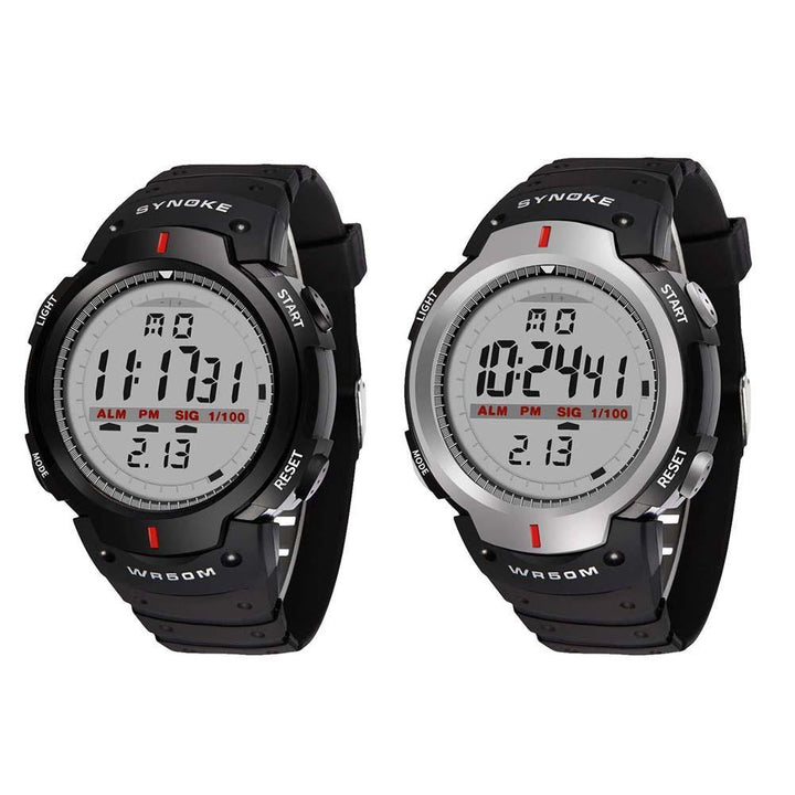 Fashion Men Outdoor Sport Luminous Week Date Alarm Digital Wrist Watch - MRSLM