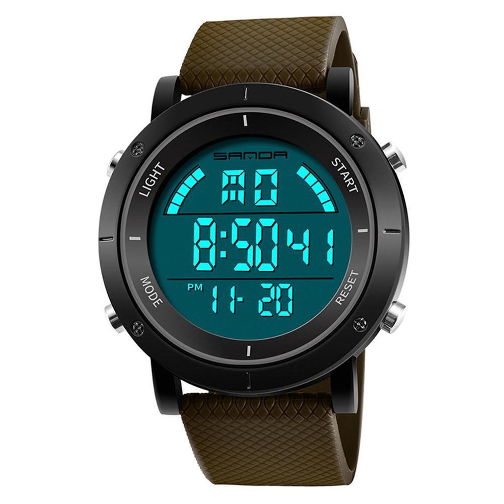 Fashion Sports Men Stopwatch Digital Week Date Alarm Backlight Wristwatch Gift - MRSLM
