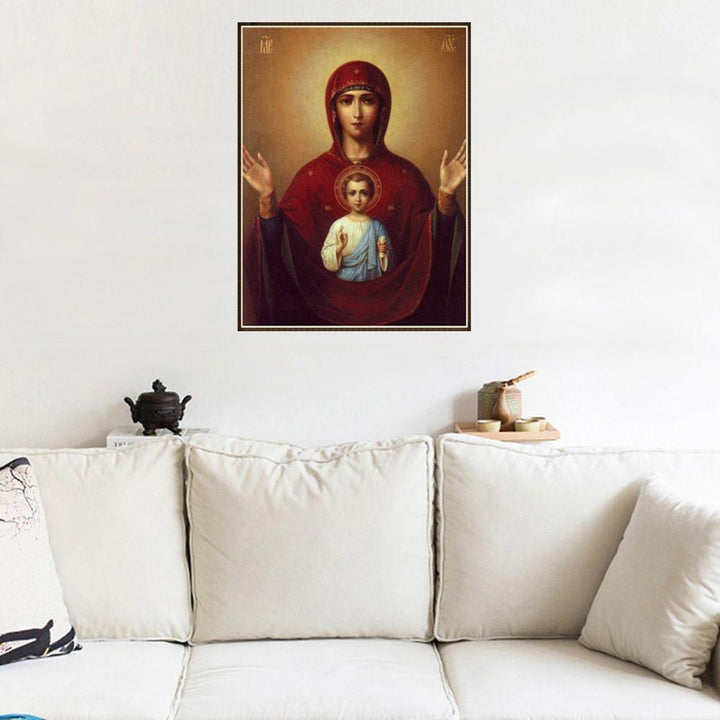 5D Holy Mother Pattern Diamond Painting Frameless Wall Art Hanging Home Decor - MRSLM