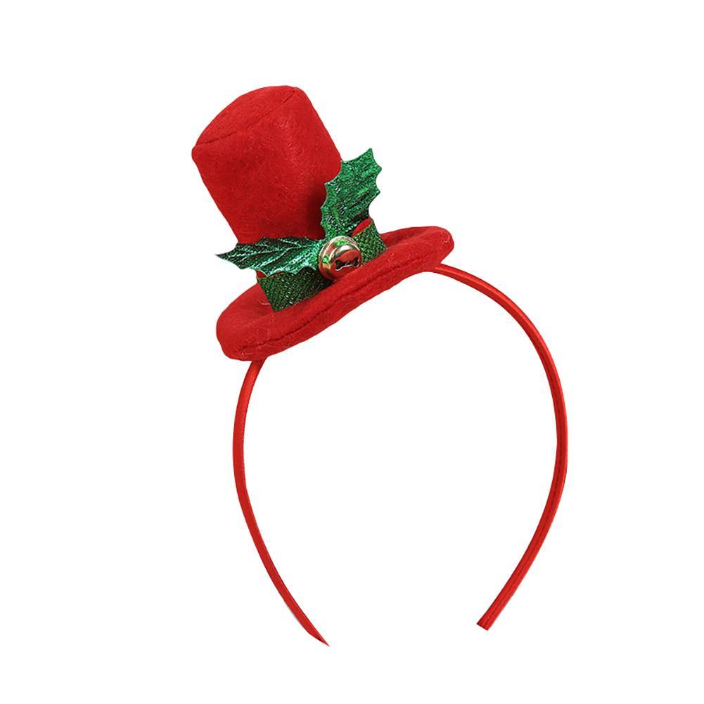 Christmas Top Hat Headband Headwear Adult Children Hair Hoop Xmas Party Props - MRSLM