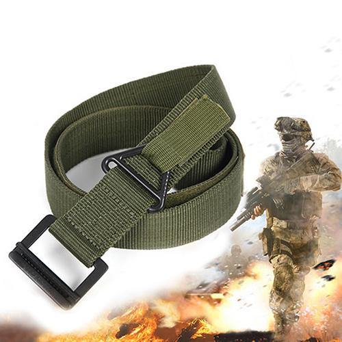 Men's Adjustable Military Canvas Rescue Rigger Belt Canvas Casual Waistband - MRSLM