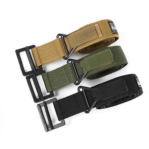 Men's Adjustable Military Canvas Rescue Rigger Belt Canvas Casual Waistband - MRSLM