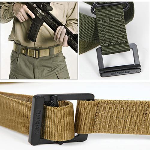 Men's Adjustable Military Canvas Rescue Rigger Belt Canvas Casual Waistband - MRSLM