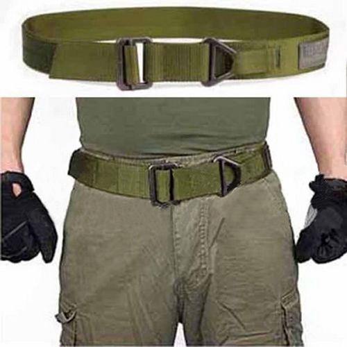 Men's Adjustable Military Canvas Rescue Rigger Belt Canvas Casual Waistband - MRSLM