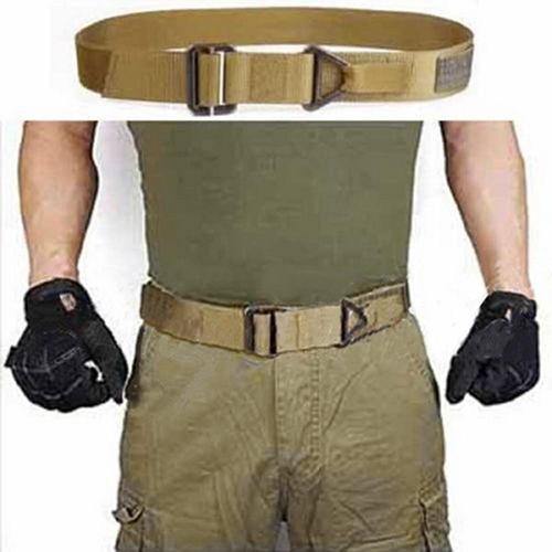 Men's Adjustable Military Canvas Rescue Rigger Belt Canvas Casual Waistband - MRSLM