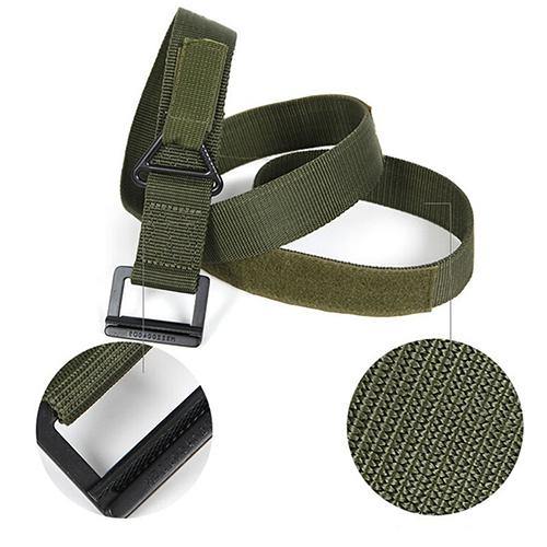 Men's Adjustable Military Canvas Rescue Rigger Belt Canvas Casual Waistband - MRSLM