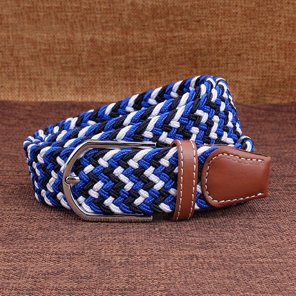 Fashion Woven Braided Fabric Comfort Stretch Casual Dress Belt for Men Women - MRSLM