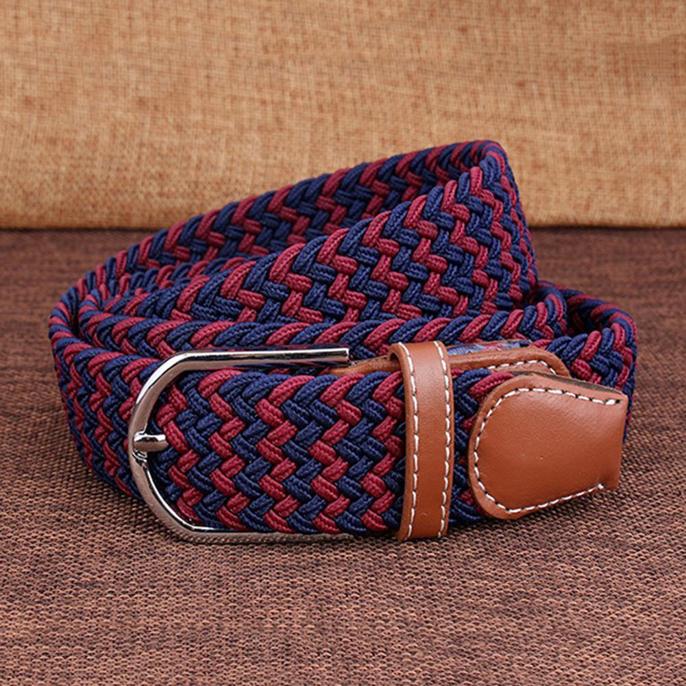 Fashion Woven Braided Fabric Comfort Stretch Casual Dress Belt for Men Women - MRSLM