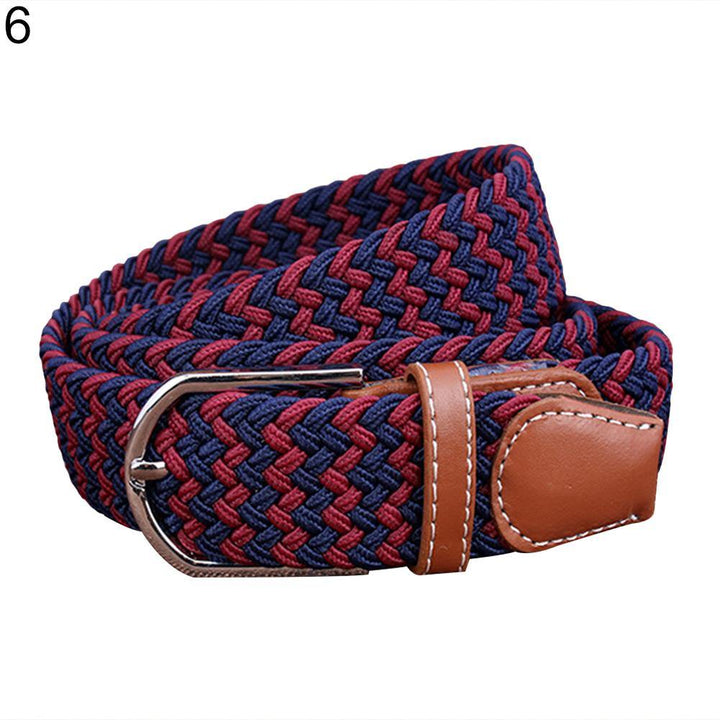 Fashion Woven Braided Fabric Comfort Stretch Casual Dress Belt for Men Women - MRSLM