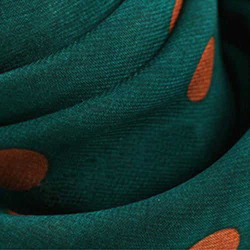 Women Dots Print Soft Cotton Long Soft Scarf Neck Shawl Scarves Beach Wrap Stole - MRSLM