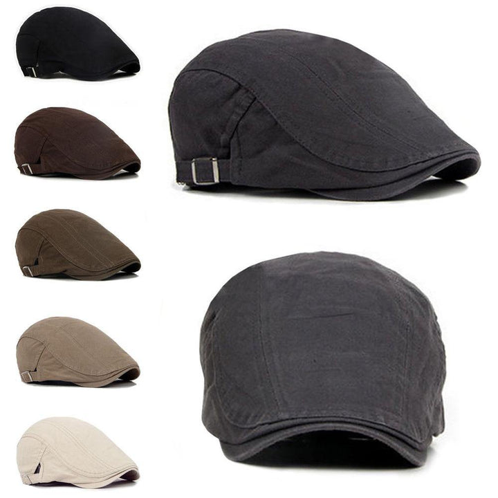 Men's Retro Casual Ivy Hat Summer Winter Golf Newsboy Driving Cabbie Flat Cap - MRSLM