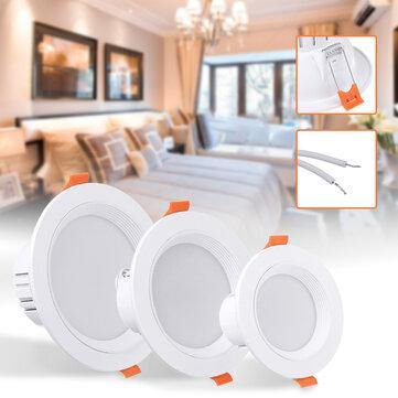 AC 85V-265V 350lm 9W 4" 150° 12 LED Ceiling Light Downlight Infrared Sensor Lamp - MRSLM