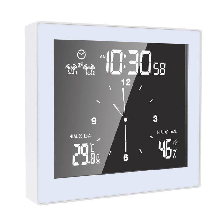 LCD Wall Clock Waterproof Bathroom Countdown Temperature Humidity Display Digital Clock Snooze Function Alarm Clock - MRSLM