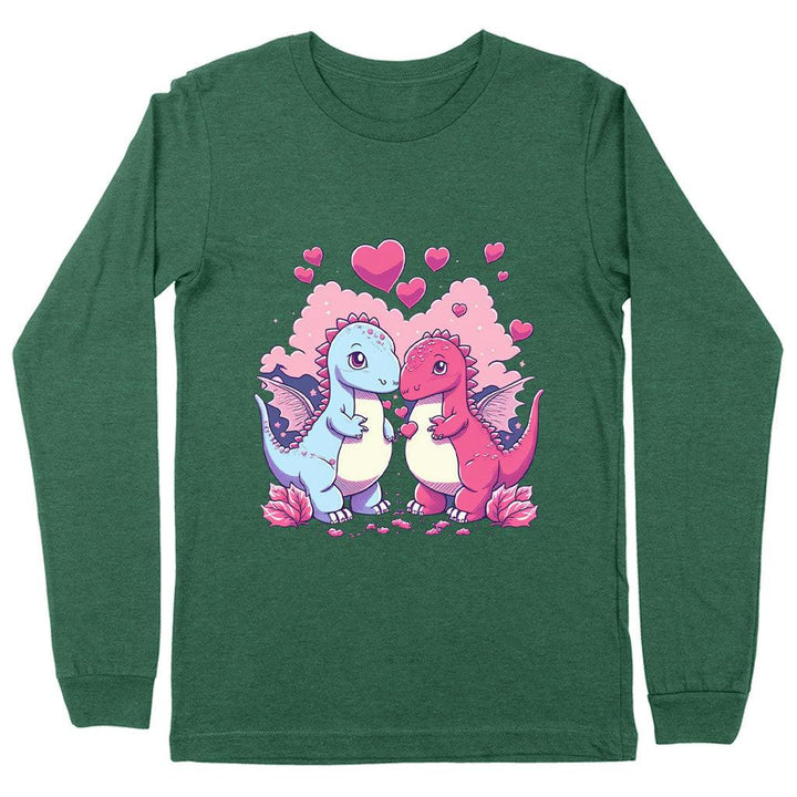 Dinosaur Long Sleeve T-Shirt - Love T-Shirt - Printed Long Sleeve Tee - MRSLM