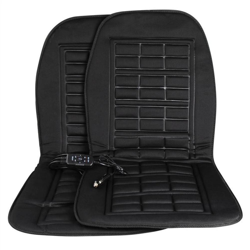 Heating Cushion for Car Temperature Control Heated Seat Pad (Black two seater) - MRSLM