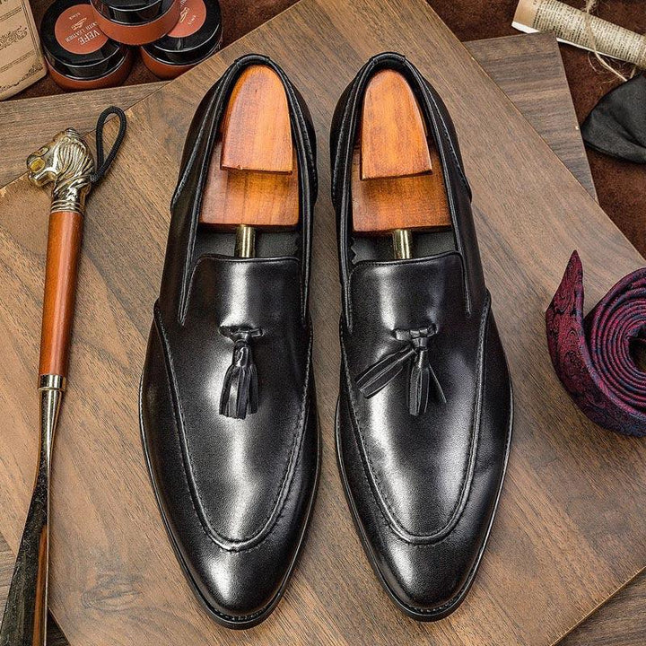 Business Casual Tassel Leather Shoes Men - MRSLM