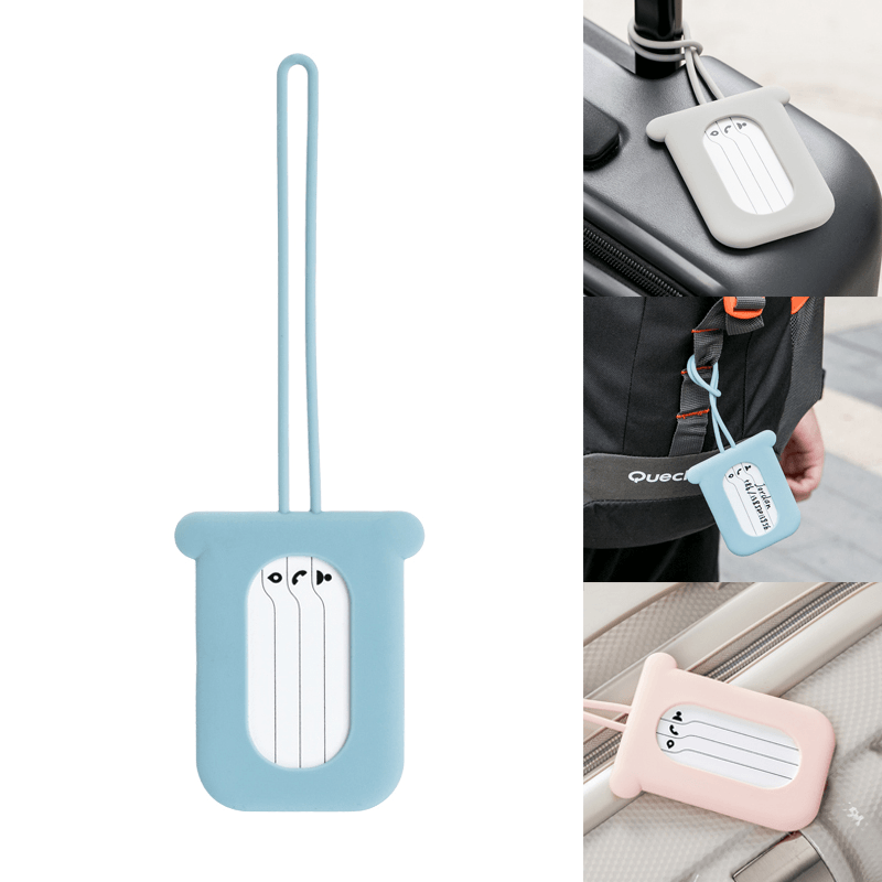 Jordan&Judy Silicone Luggage Tag Suitcase ID Identity Tag Anti-Lost Label Outdoor Travel - MRSLM