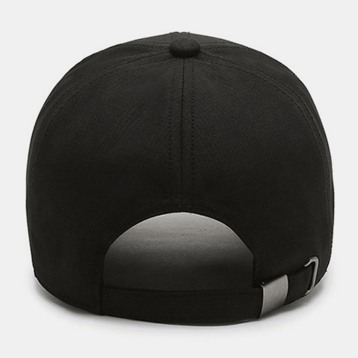 Men Dome Wide Brim Letter Pattern Baseball Cap Outdoor Travel Sunshade Adjustable Hat Peaked Cap - MRSLM