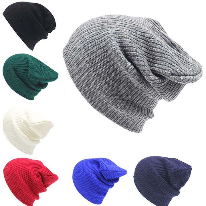 Winter Casual Knitted Warm Skullies Beanies Hats High Elastic Men Women Hat - MRSLM