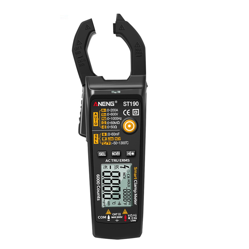 ANENG ST190 Clamp Meter 6000 Counts True RMS Digital Professional Multimeter AC Current Clamp Tester Meters Voltmeter Auto Range - MRSLM