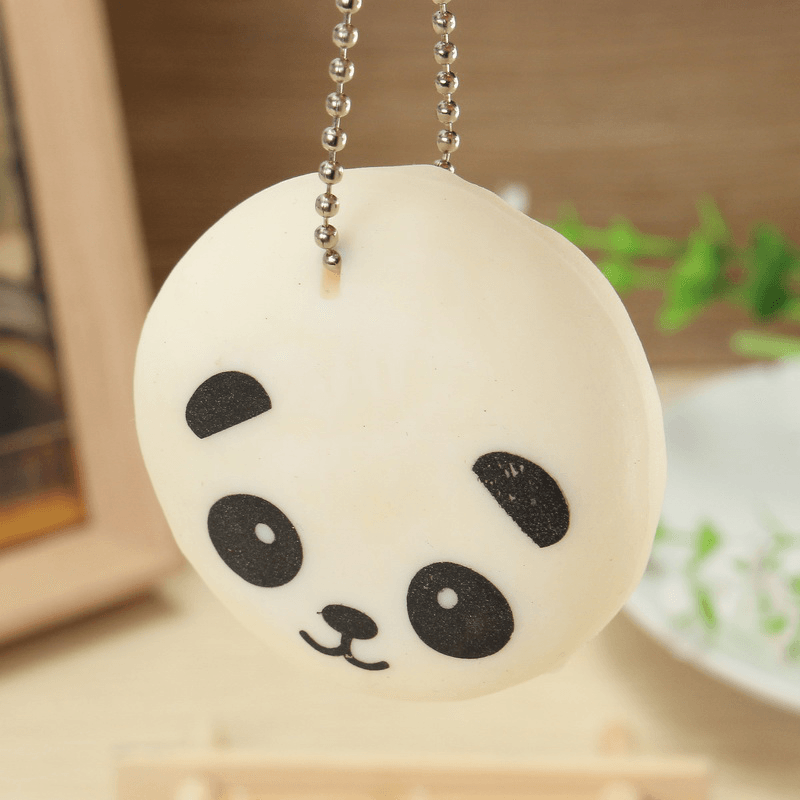 Squishy Squeeze Panda Sticky Rice Ball 5Cm Collection Ball Chain Phone Strap Decor Gift Toy - MRSLM