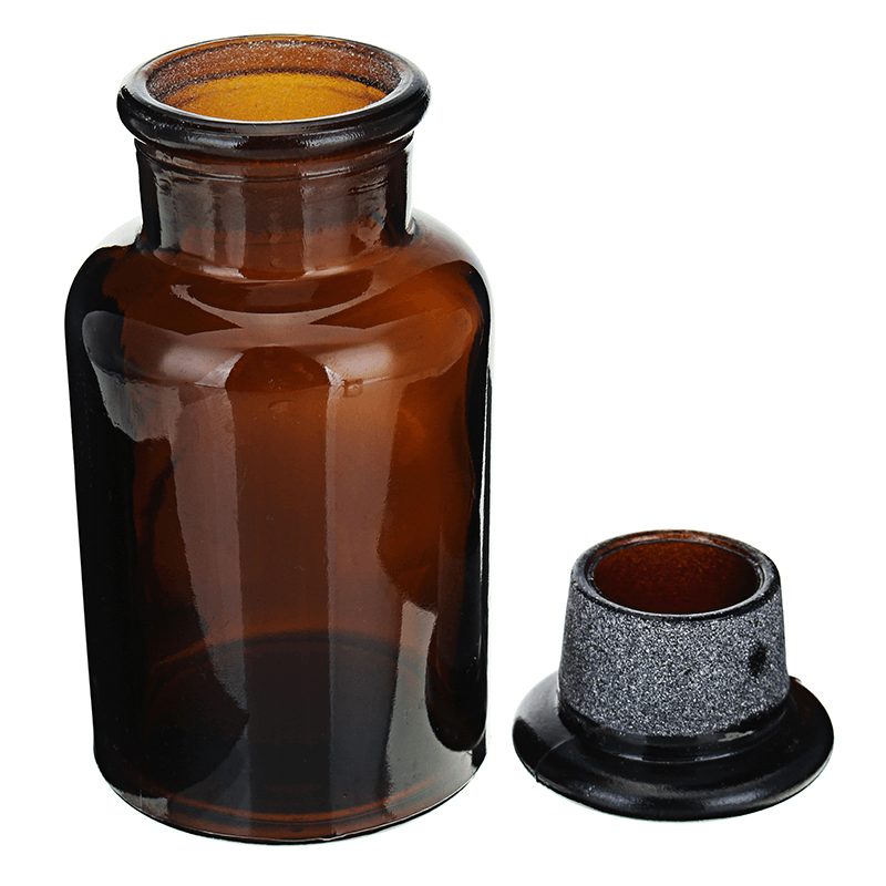 Amber Glass Wide Mouth Bottle Chemical Reagent Storage Bottles Lab Glassware 60/125/250/500Ml - MRSLM