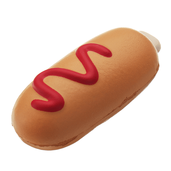 Meistoyland Squishy Hot Dog Soft Slow Rising Bun Kawaii Cartoon Toy Gift Collection - MRSLM