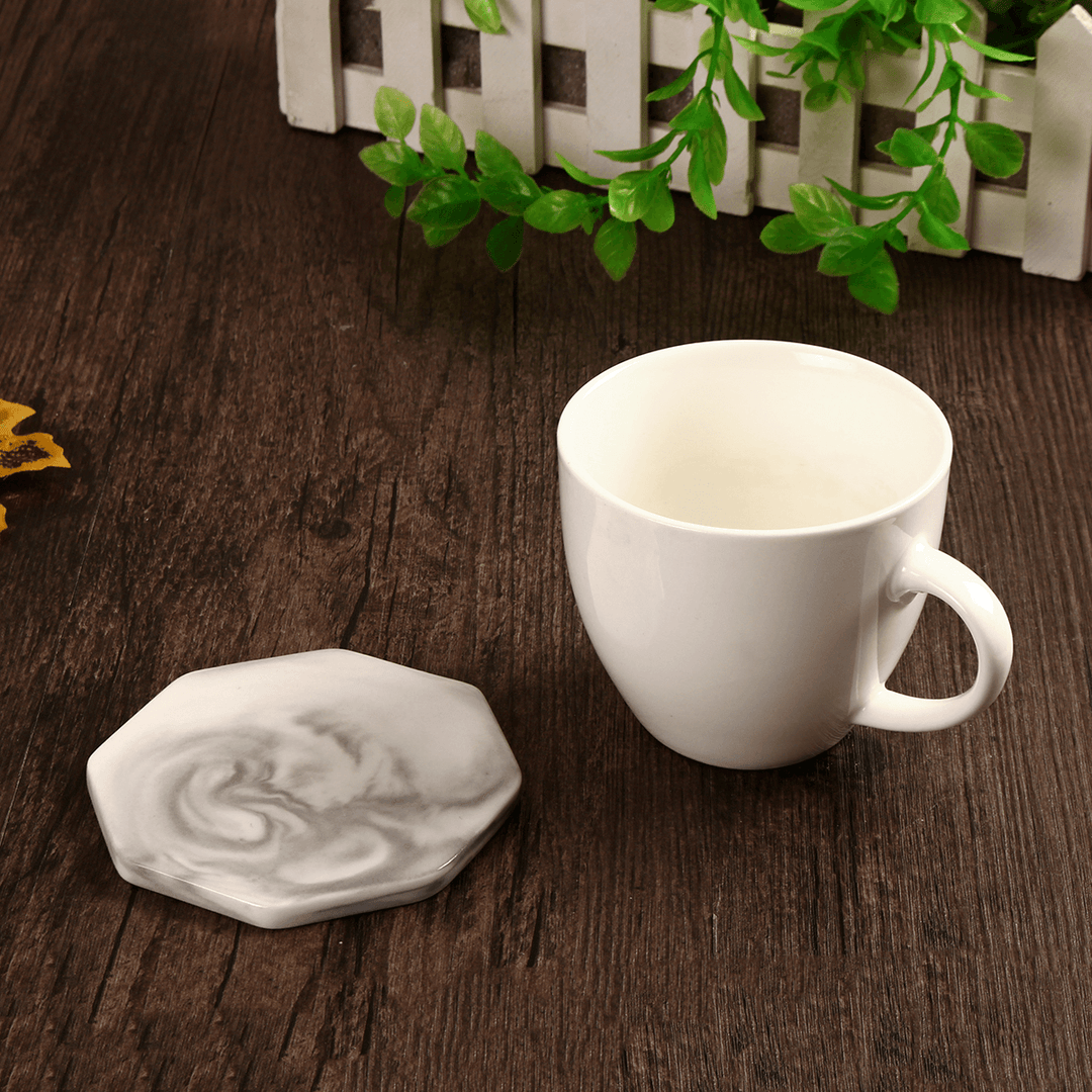 3 Pattern Marble Ceramic Texture Drink Coffee Tea Cup Mat Anti-Slip Cup Mat - MRSLM