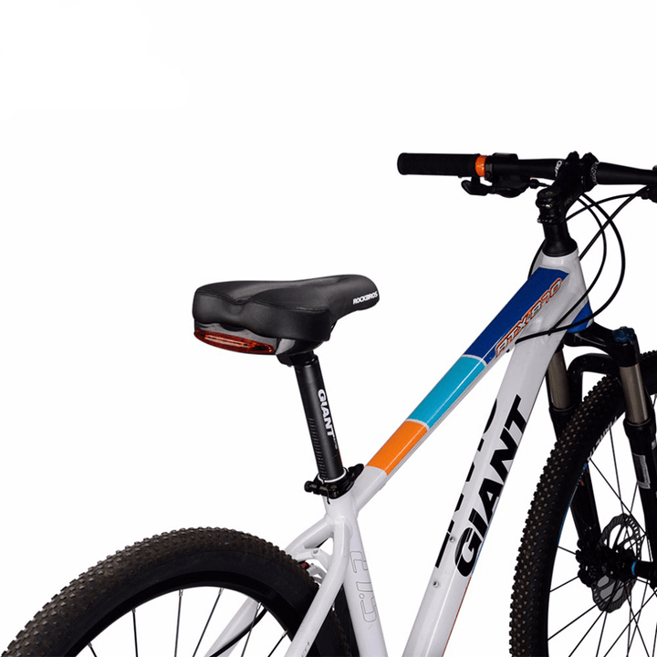 ROCKBROS Bike Saddle with Rear Light Waterproof Bike Seat MTB Light MTB Road Bike Cycling Saddle - MRSLM