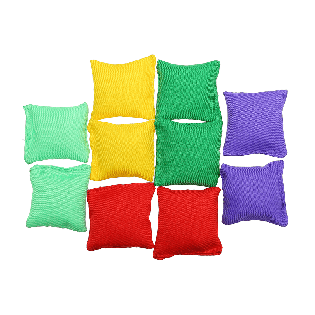 10 Pcs Nylon Bean Bags Children Family Throwing Sandbag Ball Camping Gargen Sport Game - MRSLM