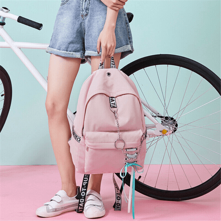 12L/18L Women USB Port Backpack Waterproof School Shoulder Bag Teenager Girls Handbag Outdoor Travel - MRSLM