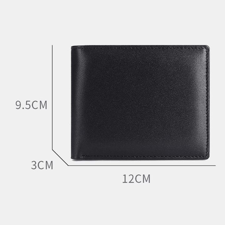 Men Genuine Leather Anti-Theft Multi-Slot Large Capacity Coin Bag Card Holder Wallet - MRSLM