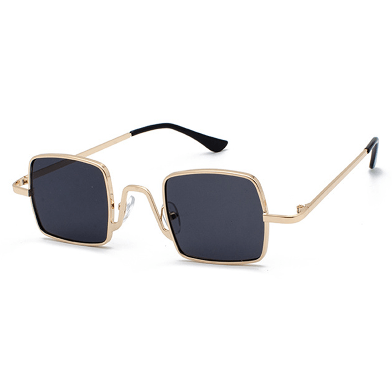 Unisex Vogue Vintage Anti-Uv Metal Small Square Sunglasses - MRSLM