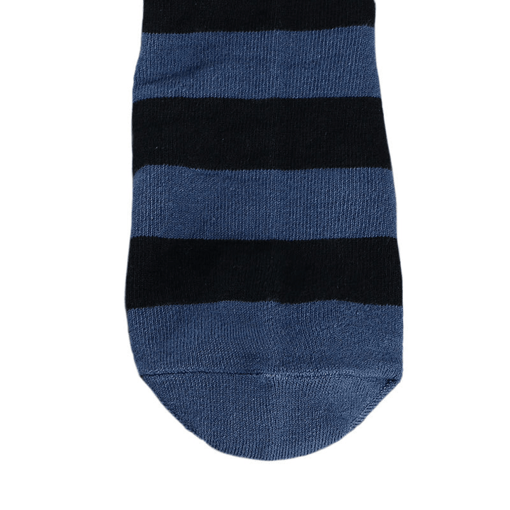 Men Stripe Combed Cotton Short Athletic Socks - MRSLM