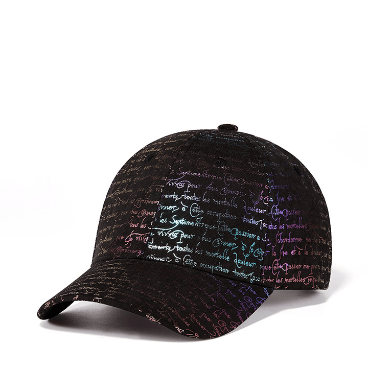 Ladies Korean Fashion Color-Changing Letter Cap with Curved Eaves - MRSLM