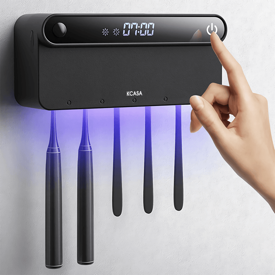 KCASA KC-TS1 Intelligent Toothbrush Sterilizer Wall Mounted Timming UV Disinfection Toothbrush Disinfectant Holder with LED Displayed - MRSLM