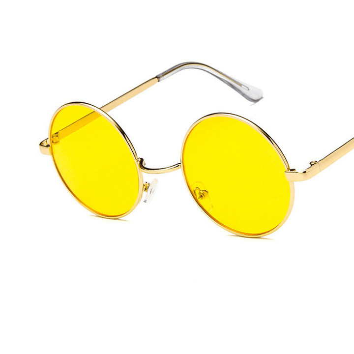 Round Frame Retro Sunglasses Men and Women Fashion Sunglasses - MRSLM